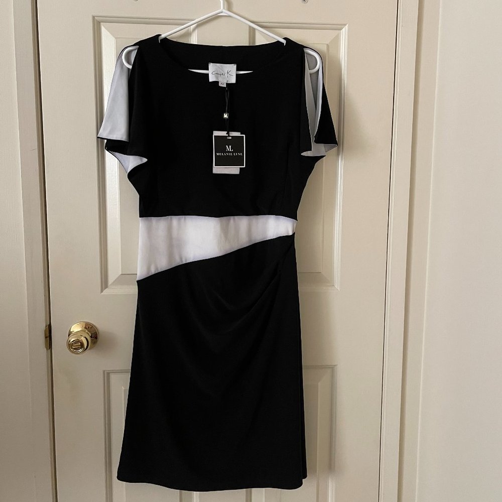 NWT Melanie Lyne Black and White Dress